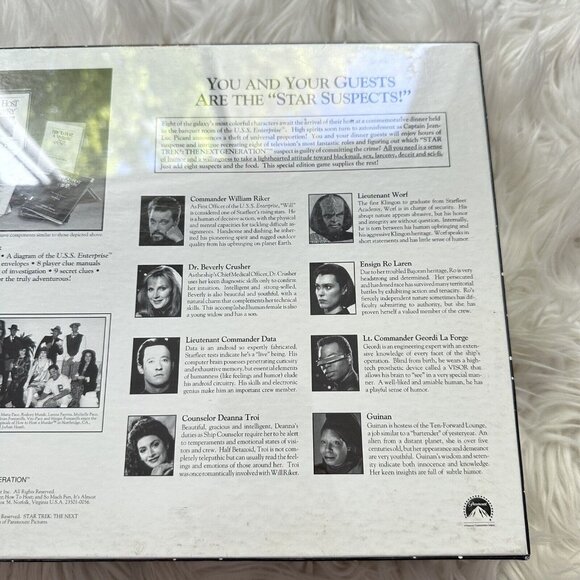 How to Host A Mystery: Star Trek The Next Generation  1992 Special Ed - Sealed - Picture 5 of 11